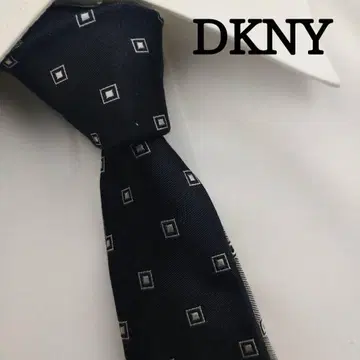 다나카란 뉴욕 고급 실크 넥타이 올 패턴 블랙