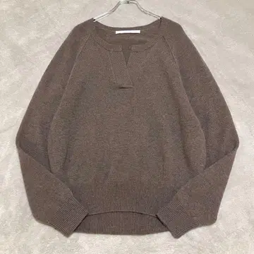 23AW 프레임워크 미들 게이지 천축 헨리 풀오버 니트 울