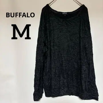 새상품급 BUFFALO [ M ] 블랙 긴팔 티셔츠 롱티 가을 겨울