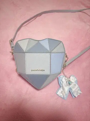 사만사 베가 하트 숄더백 스카이블루 천사계 패션 양산형
