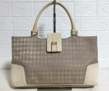 no38568 밀라 쇤 가죽 나일론 핸드 토트 백