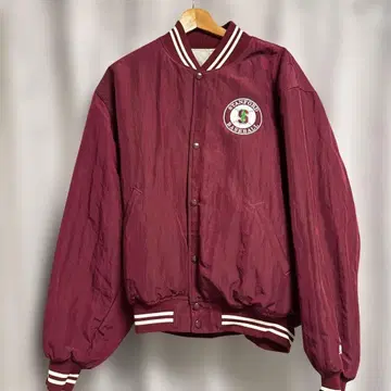 스탠퍼드 대학 바시티 자켓 STARTER 버건디