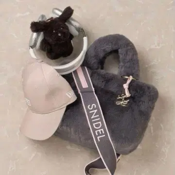 SNIDEL 스나이델 에코 퍼 숄더 백 GRY 그레이