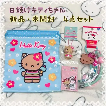 산리오 일광화상 키티 헬로키티 키링 복조리 씰 4종