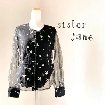 sister jane 별 패턴 시스루 블라우스