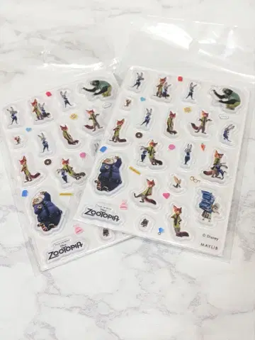 주토피아 아크릴 부품 2개 세트