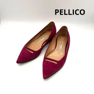 펠리코 아넬리 플랫 펌프스 스웨이드 퍼플 스틸레토