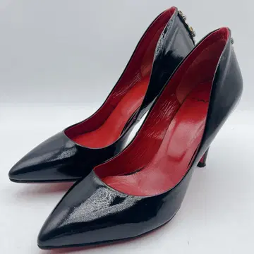 하자품 MANA 마나 에나멜 스틸레토 펌프스 비쥬 37