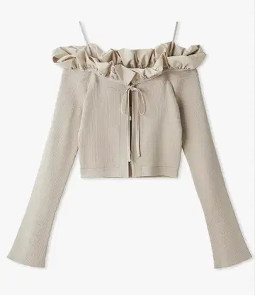 SNIDEL 프릴 오프숄더 풀오버