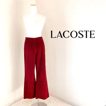 [ 새상품급 ] LACOSTE 라코스테 버건디 코듀로이 플레어 팬츠