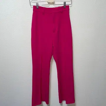 새상품급 하레 핑크 스트레이트 팬츠 고급 심플 허리밴딩 FREE