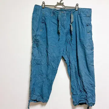 perfect poplin 카고 팬츠 사이즈 16 파랑 블루