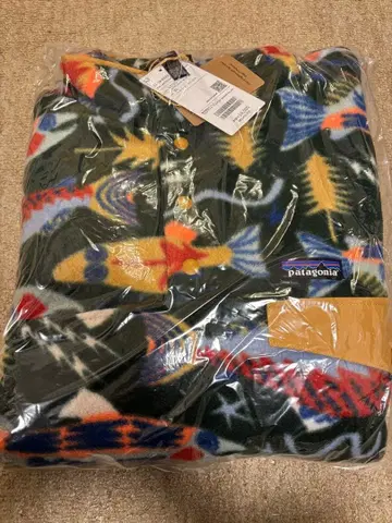 Patagonia 물고기 패턴 플리스 자켓 XL 사이즈