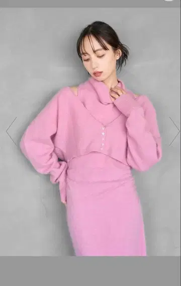 SNIDEL 핑크 긴팔 가디건