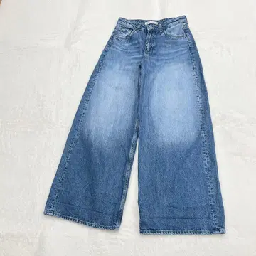 완판템 ZARA 슈퍼 와이드 로우라이즈 와이드 레그 청바지 데님
