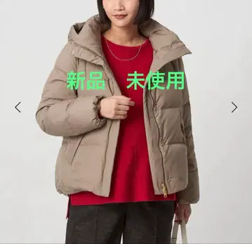 새상품 그린 라벨 후드 숏 다운