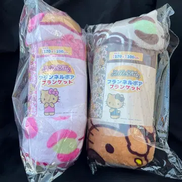 Hello Kitty 플란넬 담요 170 x 100cm 2개