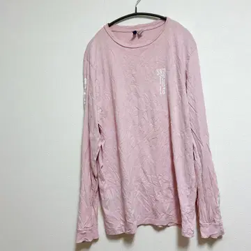 [ M ] H&M 핑크 긴팔 T셔츠 롱티