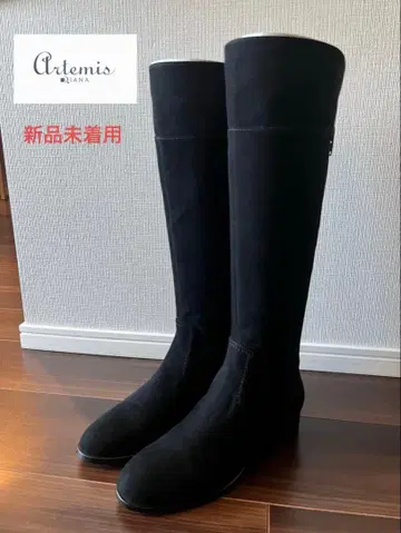 Artemis 블랙 스웨이드 롱 부츠