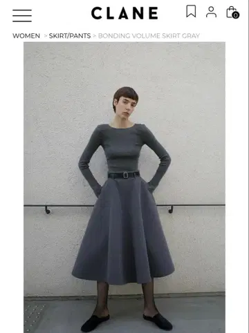 CLANE 본딩 볼륨 스커트 클라네 본딩 스커트