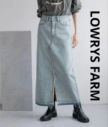 로리즈팜 CONE/데님 타이트 롱 스커트 M 블루