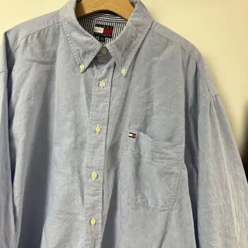 90s 빈티지 TOMMY HILFIGER 버튼 다운 긴팔 셔츠