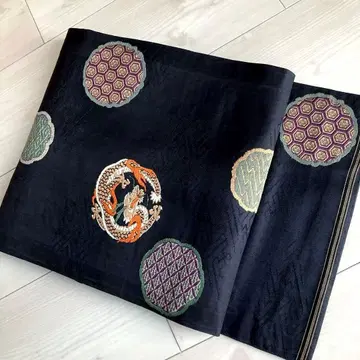 앤티크 나고야 오비 용 문양 고급 순수 실크 다이쇼 로망 설날 N7-25