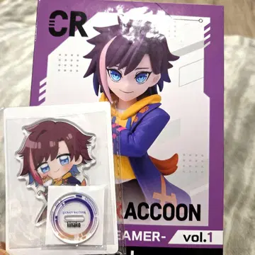 클레이지 라쿤 피규어 아크릴 스탠드 2개 세트 kinako