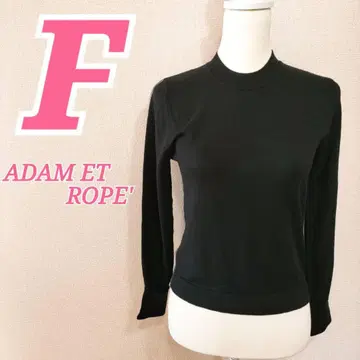 ADAM ET ROPE' 블랙 사이드 라이트 니트 F 캐주얼