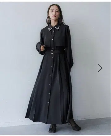 HARE 비쥬 디자인 원피스 블랙