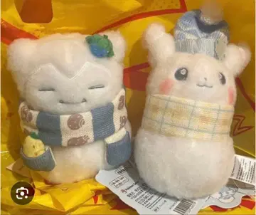 봉제 인형 카비곤 눈사람 & 피카츄 눈사람 포켓몬 포켓몬 센터