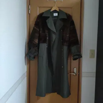 MURUA 롱 코트 퍼 포함