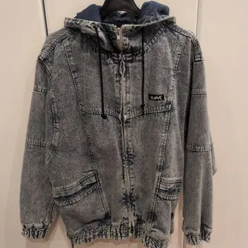 x-girl 데님 빅 블루종 자켓 후드티