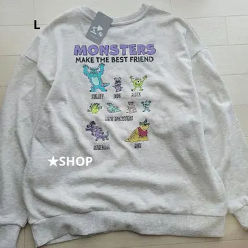 디즈니 몬스터 주식회사 캐릭터 집합 맨투맨 L