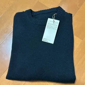 MUJI 남성용 풀오버 M 블랙 울 100%