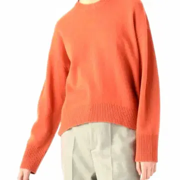 새상품급 MACPHEE 맥피 울100% 니트 스웨터 오렌지