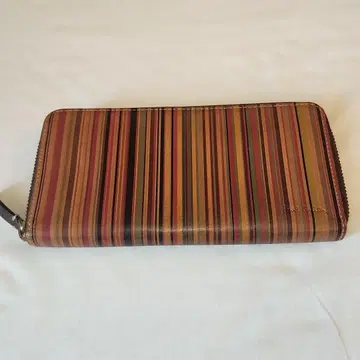 Paul Smith 멀티 스트라이프 라운드 지퍼 장지갑