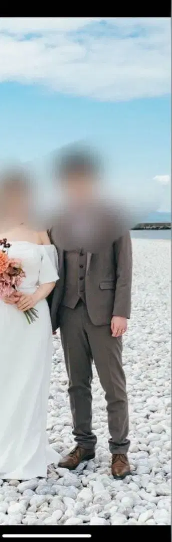 남성용 턱시도 쓰리피스 나비 넥타이 치프