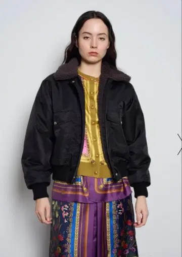 미사용 MUVElL 와일드 띵스 콜라보 봄버 자켓 (블랙/40)