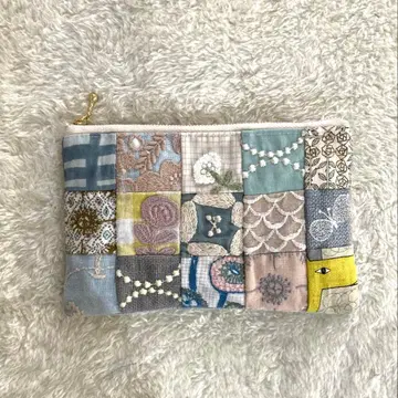 미나 페르호넨 패치워크 x ringo 핸드메이드 파우치 대 통장 케이스