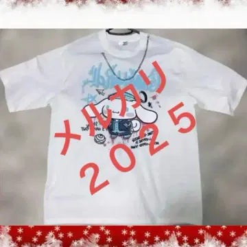 [ 새상품 ] 산리오 시나모롤 T셔츠 목걸이풍 체인 포함