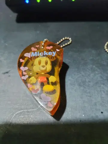 미키 미니 하트형 아크릴 키링 세트