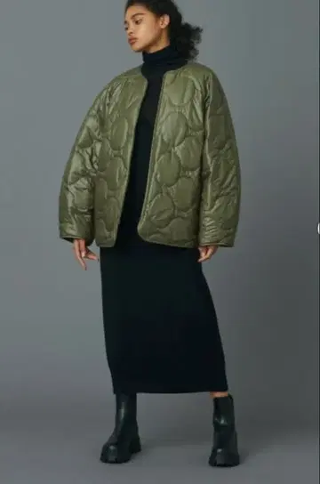 노크 norc 퀼팅 자켓 카키