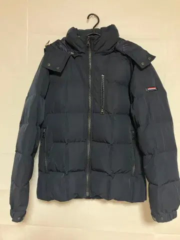 BEAMS HEART 네이비 다운 자켓 M 후드 탈부착 가능