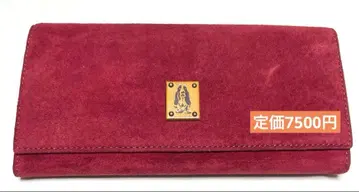 미사용 반값 이하 허시파피 빨간색 스웨이드 장지갑