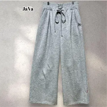 자바 JaVa 레이스업 스웨트 팬츠 빅 사이즈 그레이
