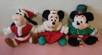 크리스마스 미키 미니 구피 봉제 인형 3개 세트