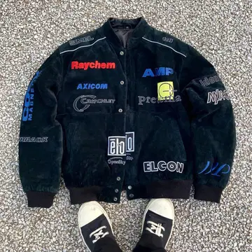 빈티지 스웨이드 레이싱 자켓 초레어 해외 커스텀