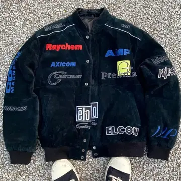 빈티지 스웨이드 레이싱 자켓