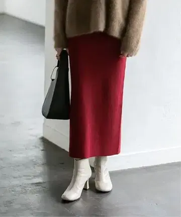 NOBLE 골지 타이트 스커트